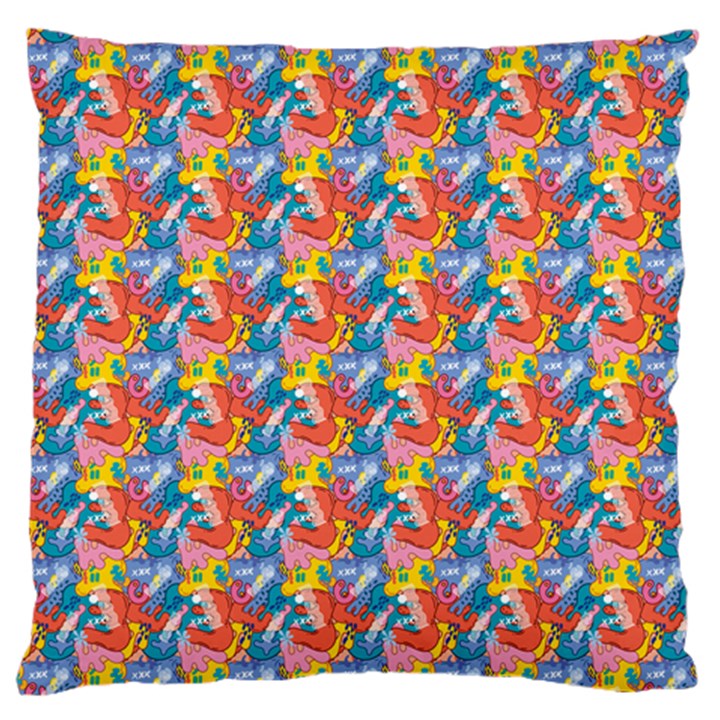 Abstract Pattern Large Premium Plush Fleece Cushion Case (One Side)