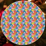 Abstract Pattern UV Print Acrylic Ornament Round Front