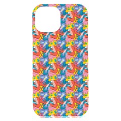 Abstract Pattern Iphone 15 Plus Black Uv Print Pc Hardshell Case