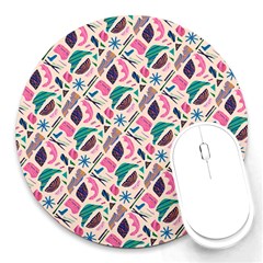 Multi Colour Pattern Round Mousepad by designsbymallika