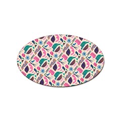 Multi Colour Pattern Sticker Oval (10 Pack) by designsbymallika