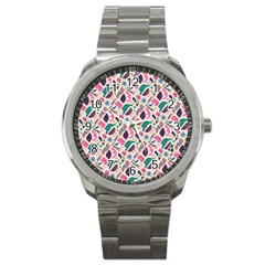 Multi Colour Pattern Sport Metal Watch by designsbymallika