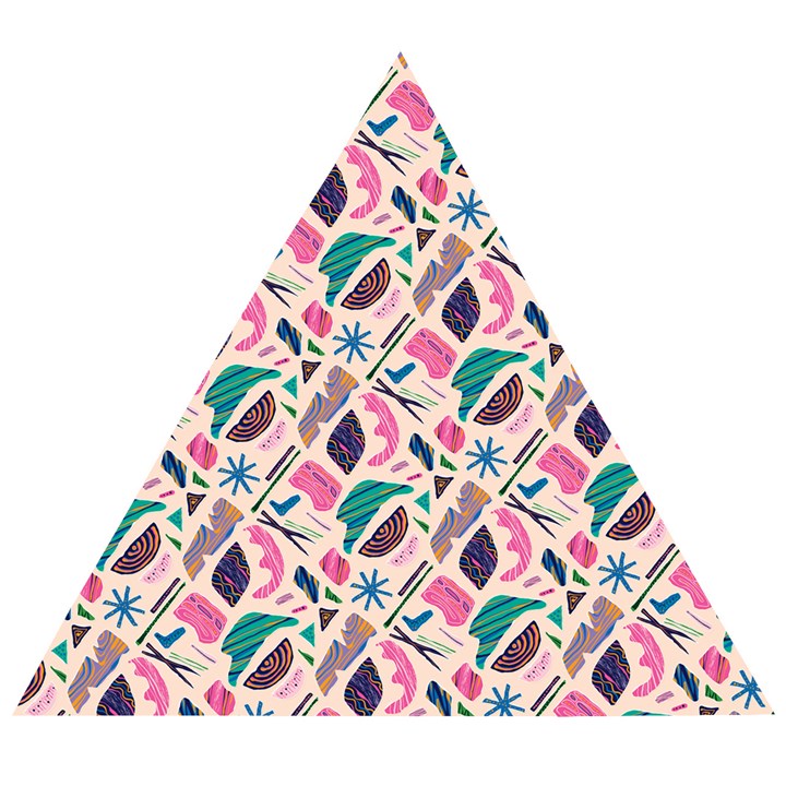 Multi Colour Pattern Wooden Puzzle Triangle