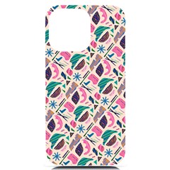 Multi Colour Pattern Iphone 14 Pro Max Black Uv Print Case by designsbymallika