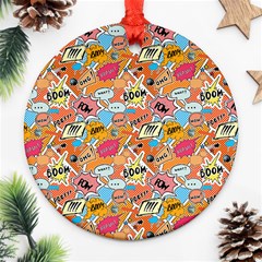 Pop Culture Abstract Pattern Ornament (round) by designsbymallika