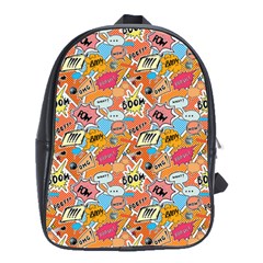 Pop Culture Abstract Pattern School Bag (large) by designsbymallika