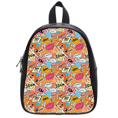 Pop Culture Abstract Pattern School Bag (small) by designsbymallika