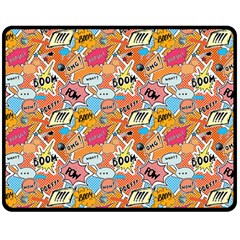 Pop Culture Abstract Pattern Two Sides Fleece Blanket (medium)