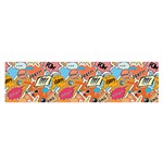 Pop Culture Abstract Pattern Oblong Satin Scarf (16  x 60 ) Front