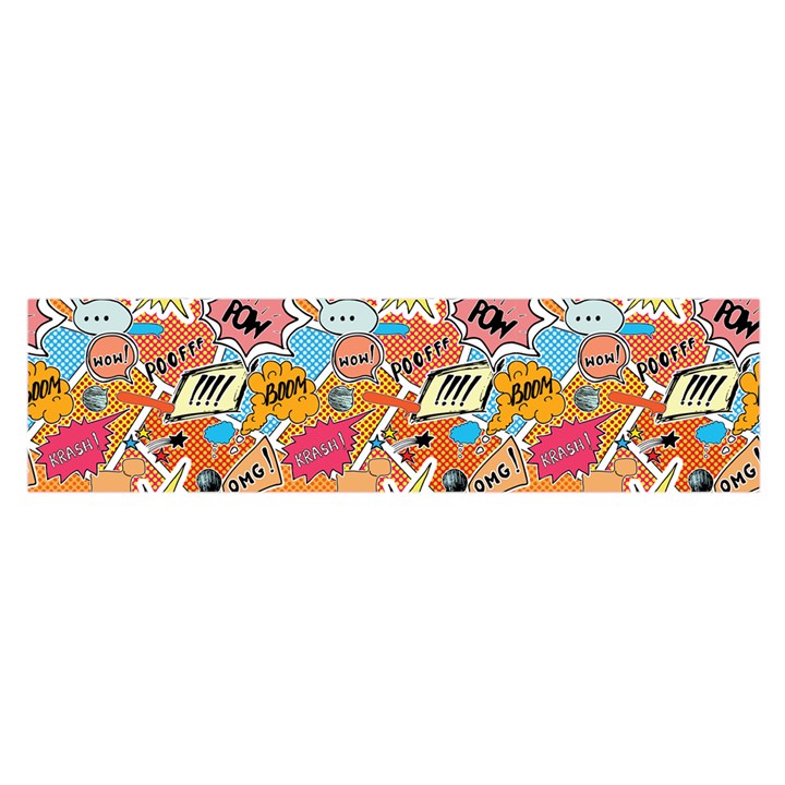 Pop Culture Abstract Pattern Oblong Satin Scarf (16  x 60 )