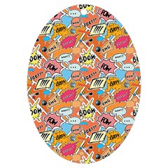 Pop Culture Abstract Pattern Uv Print Acrylic Ornament Oval