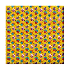 Heart Diamond Pattern Tile Coaster by designsbymallika