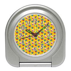 Heart Diamond Pattern Travel Alarm Clock by designsbymallika