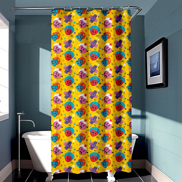 Heart Diamond Pattern Shower Curtain 36  x 72  (Stall) 