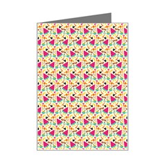 Summer Watermelon Pattern Mini Greeting Card by designsbymallika