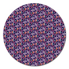 Trippy Cool Pattern Magnet 5  (round) by designsbymallika