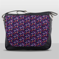 Trippy Cool Pattern Messenger Bag by designsbymallika