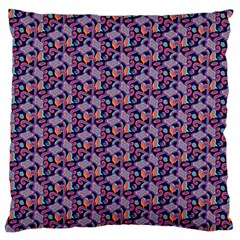 Trippy Cool Pattern Large Premium Plush Fleece Cushion Case (one Side) by designsbymallika