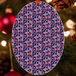 Trippy Cool Pattern UV Print Acrylic Ornament Oval Front