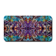 Amethyst On Turquoise Medium Bar Mat by kaleidomarblingart