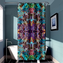 Amethyst On Turquoise Shower Curtain 36  X 72  (stall)  by kaleidomarblingart