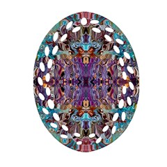 Amethyst On Turquoise Ornament (oval Filigree) by kaleidomarblingart