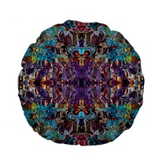 Amethyst On Turquoise Standard 15  Premium Round Cushions by kaleidomarblingart