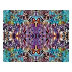 Amethyst On Turquoise Two Sides Premium Plush Fleece Blanket (large) by kaleidomarblingart