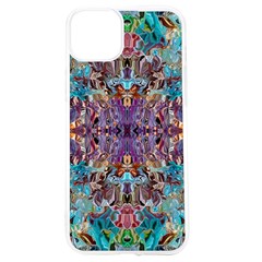 Amethyst On Turquoise Iphone 15 Tpu Uv Print Case by kaleidomarblingart