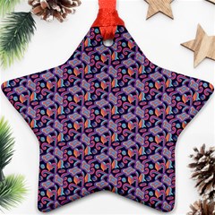 Trippy Cool Pattern Ornament (star)