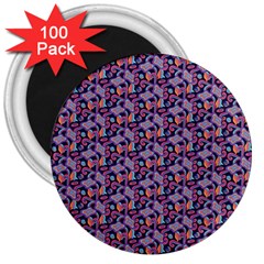 Trippy Cool Pattern 3  Magnets (100 Pack) by designsbymallika