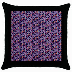 Trippy Cool Pattern Throw Pillow Case (black) by designsbymallika