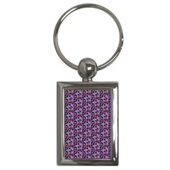 Trippy Cool Pattern Key Chain (rectangle) by designsbymallika