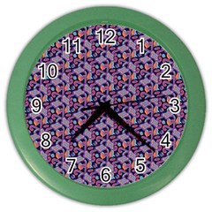 Trippy Cool Pattern Color Wall Clock by designsbymallika