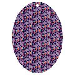 Trippy Cool Pattern Uv Print Acrylic Ornament Oval by designsbymallika