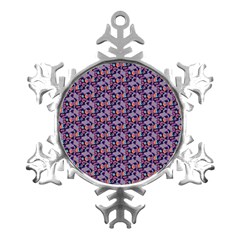 Trippy Cool Pattern Metal Small Snowflake Ornament by designsbymallika