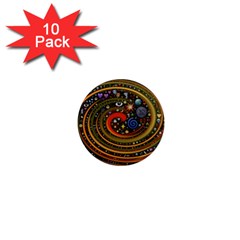 Swirl Vortex Emoji Cyclone Motion Art 1  Mini Magnet (10 Pack)  by Paksenen