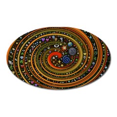 Swirl Vortex Emoji Cyclone Motion Art Oval Magnet by Paksenen