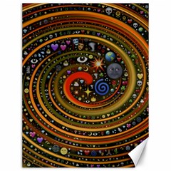 Swirl Vortex Emoji Cyclone Motion Art Canvas 12  X 16  by Paksenen