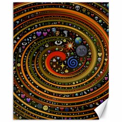 Swirl Vortex Emoji Cyclone Motion Art Canvas 11  X 14  by Paksenen