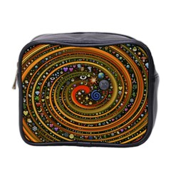 Swirl Vortex Emoji Cyclone Motion Art Mini Toiletries Bag (two Sides) by Paksenen