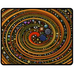 Swirl Vortex Emoji Cyclone Motion Art Fleece Blanket (medium) by Paksenen