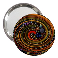 Swirl Vortex Emoji Cyclone Motion Art 3  Handbag Mirrors by Paksenen