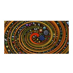 Swirl Vortex Emoji Cyclone Motion Art Satin Wrap 35  X 70  by Paksenen