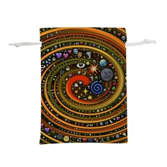 Swirl Vortex Emoji Cyclone Motion Art Lightweight Drawstring Pouch (s) by Paksenen