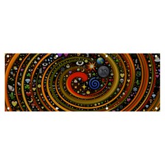 Swirl Vortex Emoji Cyclone Motion Art Banner And Sign 8  X 3  by Paksenen