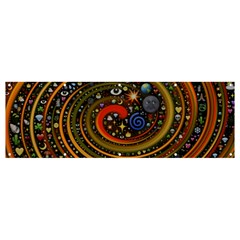 Swirl Vortex Emoji Cyclone Motion Art Banner And Sign 12  X 4  by Paksenen