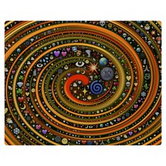 Swirl Vortex Emoji Cyclone Motion Art Premium Plush Fleece Blanket (medium) by Paksenen