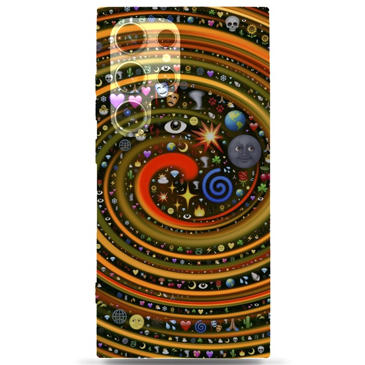 Swirl Vortex Emoji Cyclone Motion Art Samsung Galaxy S24 Ultra 6.9 Inch Black TPU UV Case