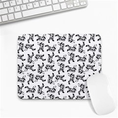 Erotic Pants Motif Black And White Graphic Pattern Black Backgrond Small Mousepad by dflcprintsclothing